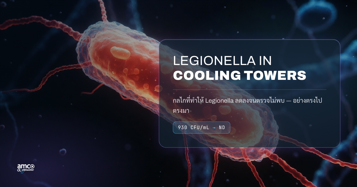 การควบคุม Legionella cooling tower ด้วย side stream filtration